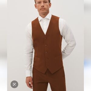 Small Brown/Tan Pants Suit